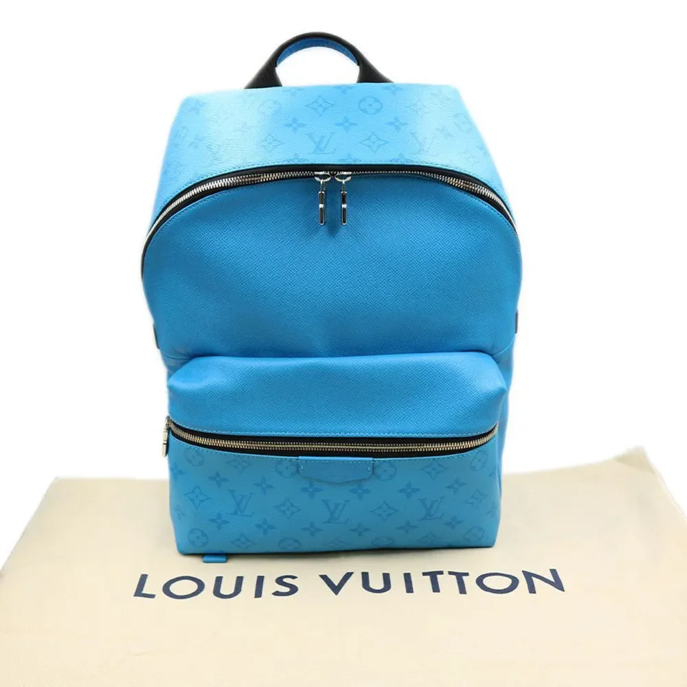 Discovery Backpack Monogram Eclipse Leather Black Blue PM LV